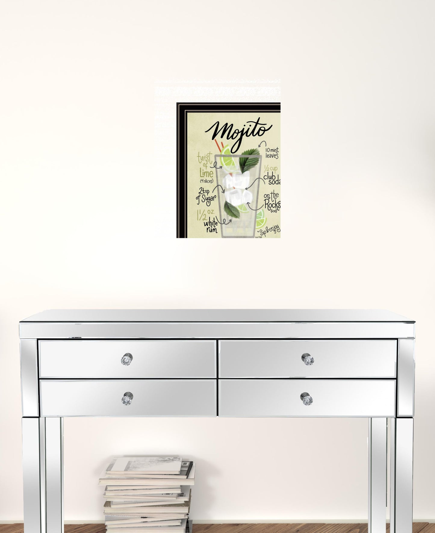 Mojito Black Framed Print Wall Art