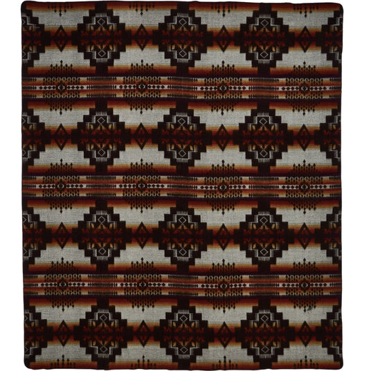 Brown Woven Acrylic Reversable Queen Blanket