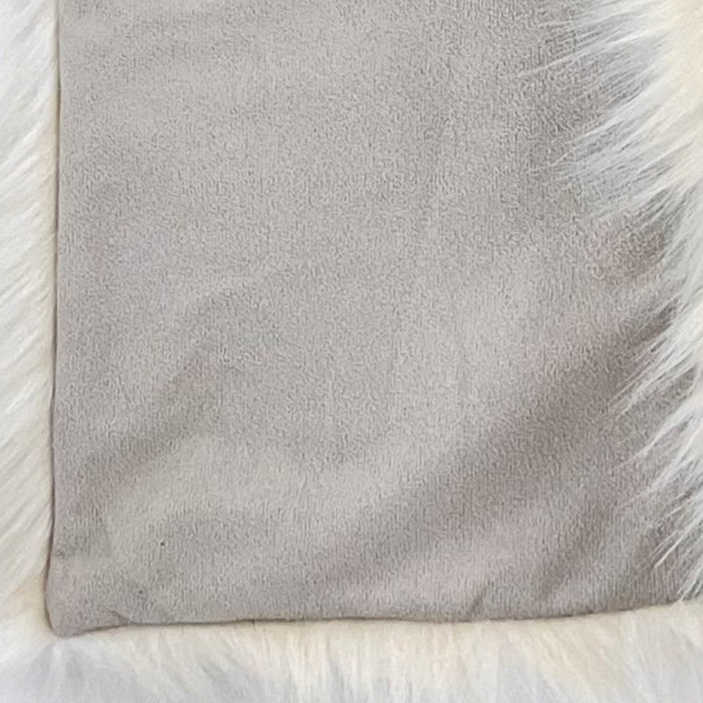 60" x 86" Royal White Long Hair Faux Fur Throw