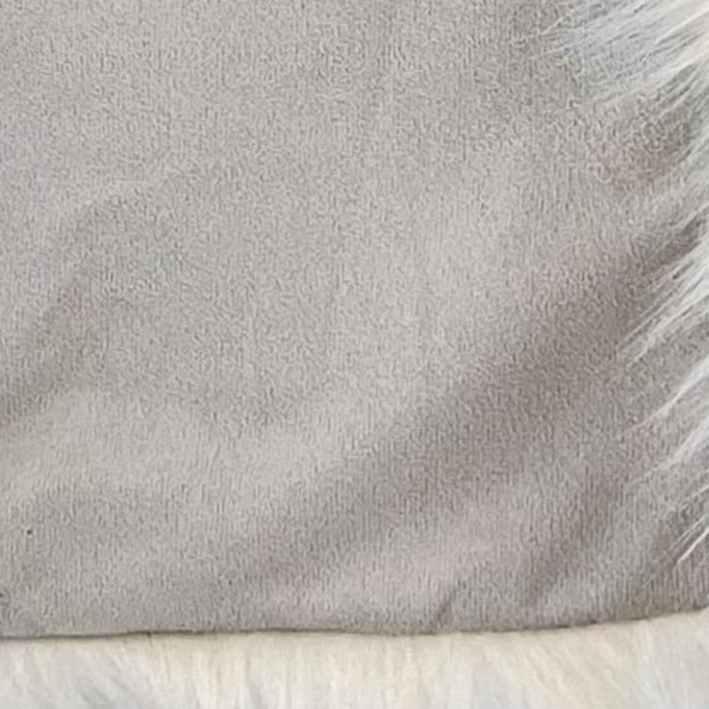 60" x 86" Royal White Long Hair Faux Fur Throw