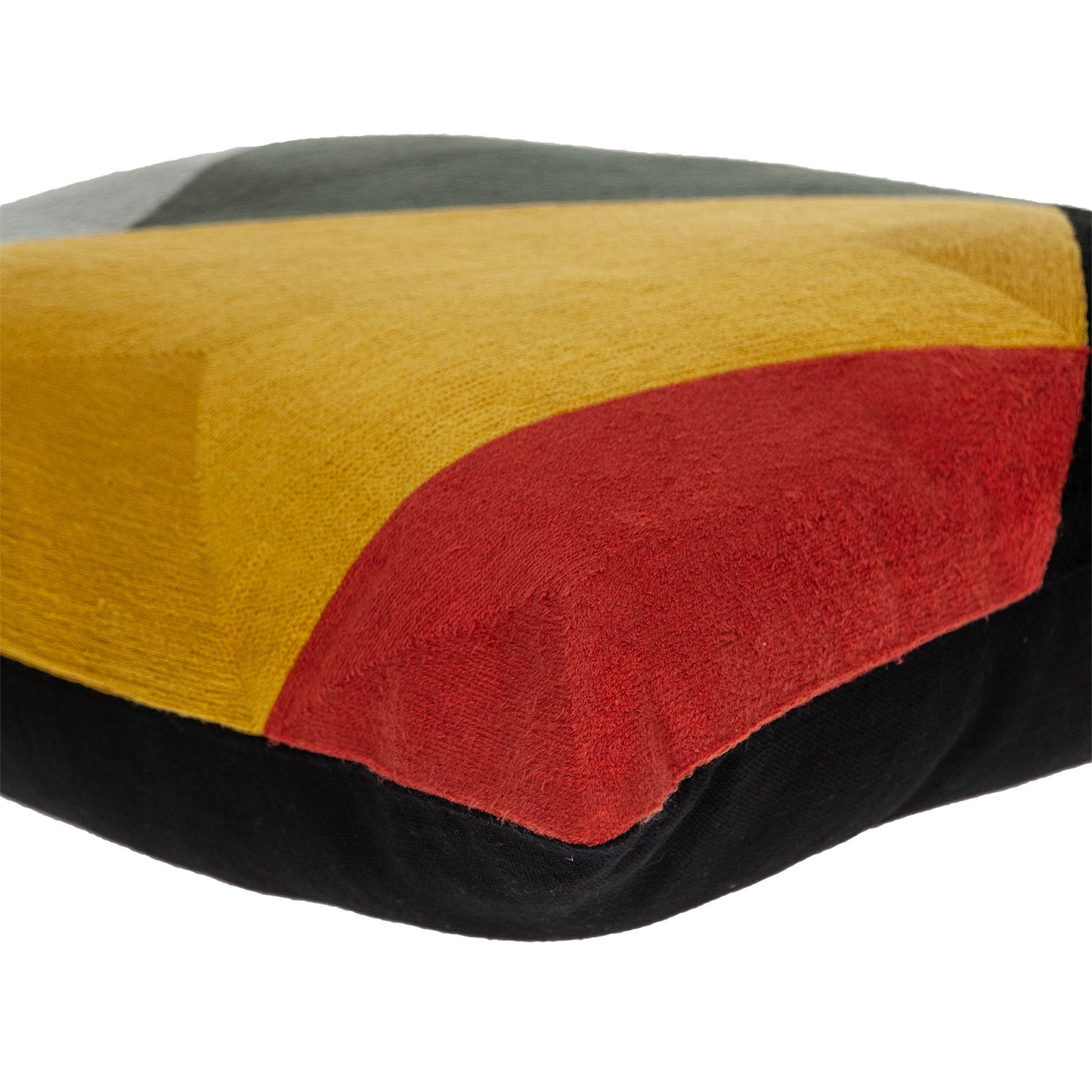 20" X 20" Mustard Yellow And Black Geometric Zippered 100% Cotton Throw Pillow