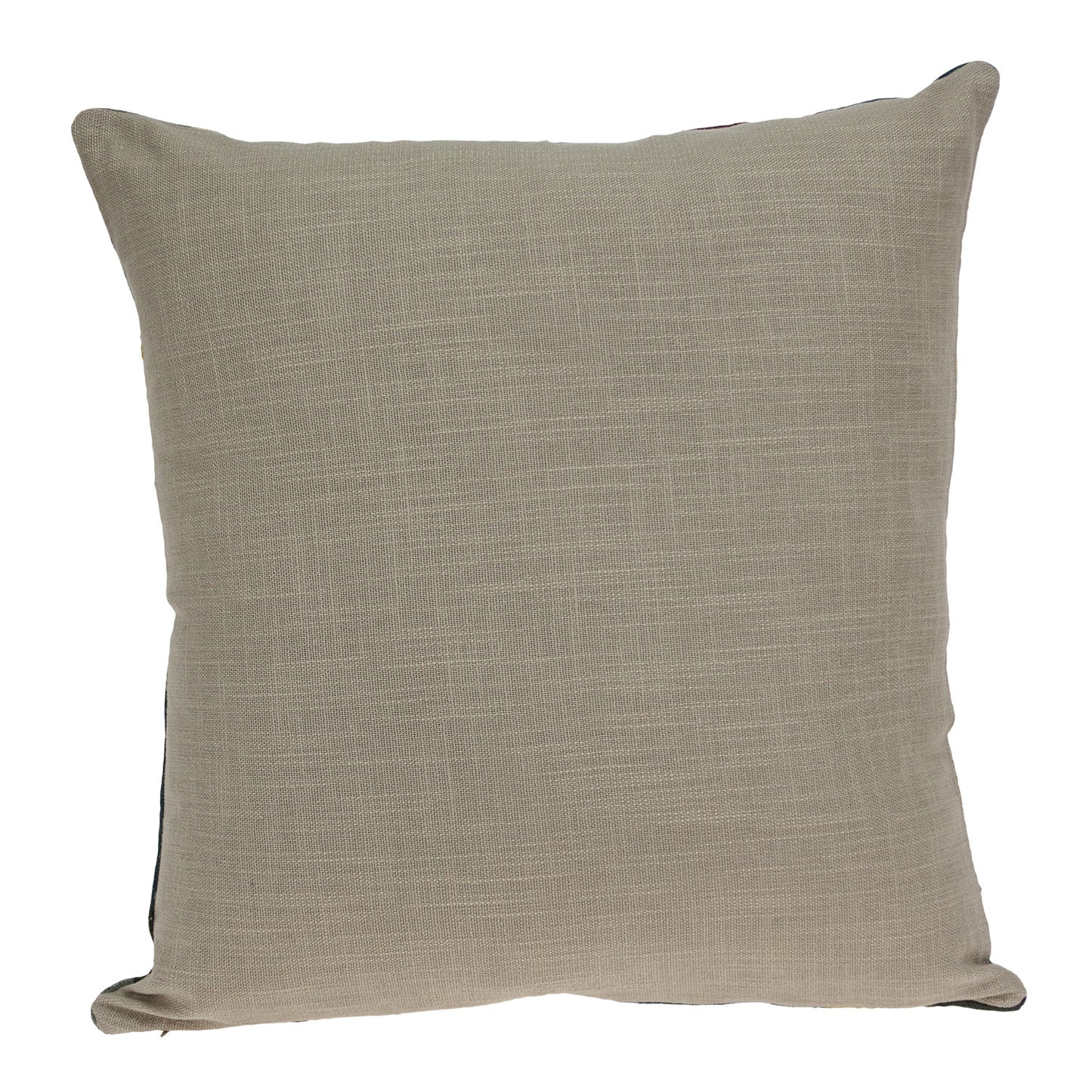 20" X 20" Mustard Yellow And Black Zippered 100% Cotton Throw Pillow