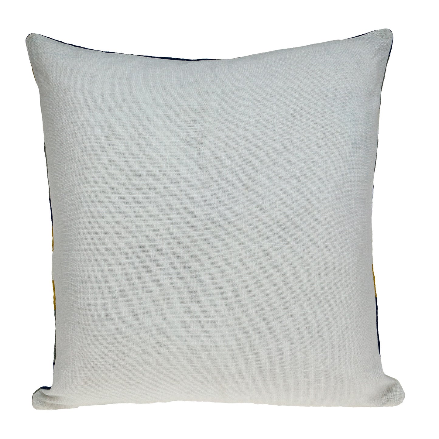 20" X 20" Blue Zippered 100% Cotton Throw Pillow