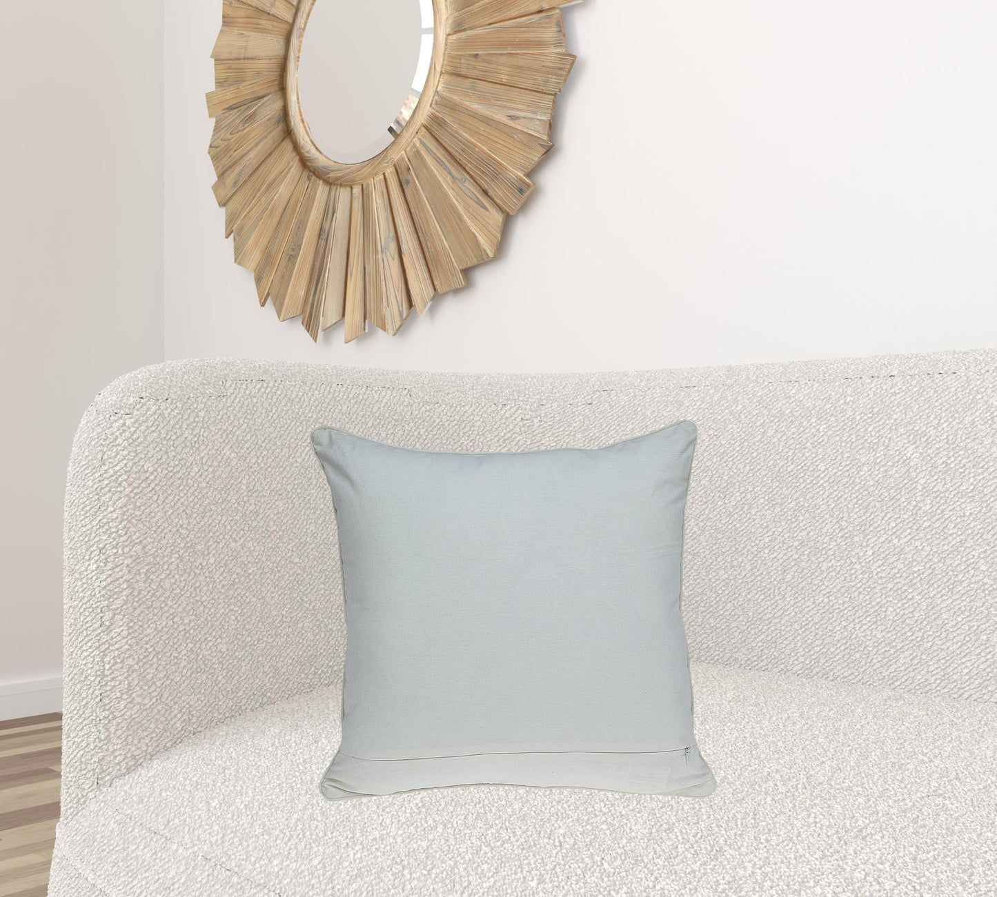 20" X 20" Beige And And Brown Floral Zippered 100% Cotton Throw Pillow