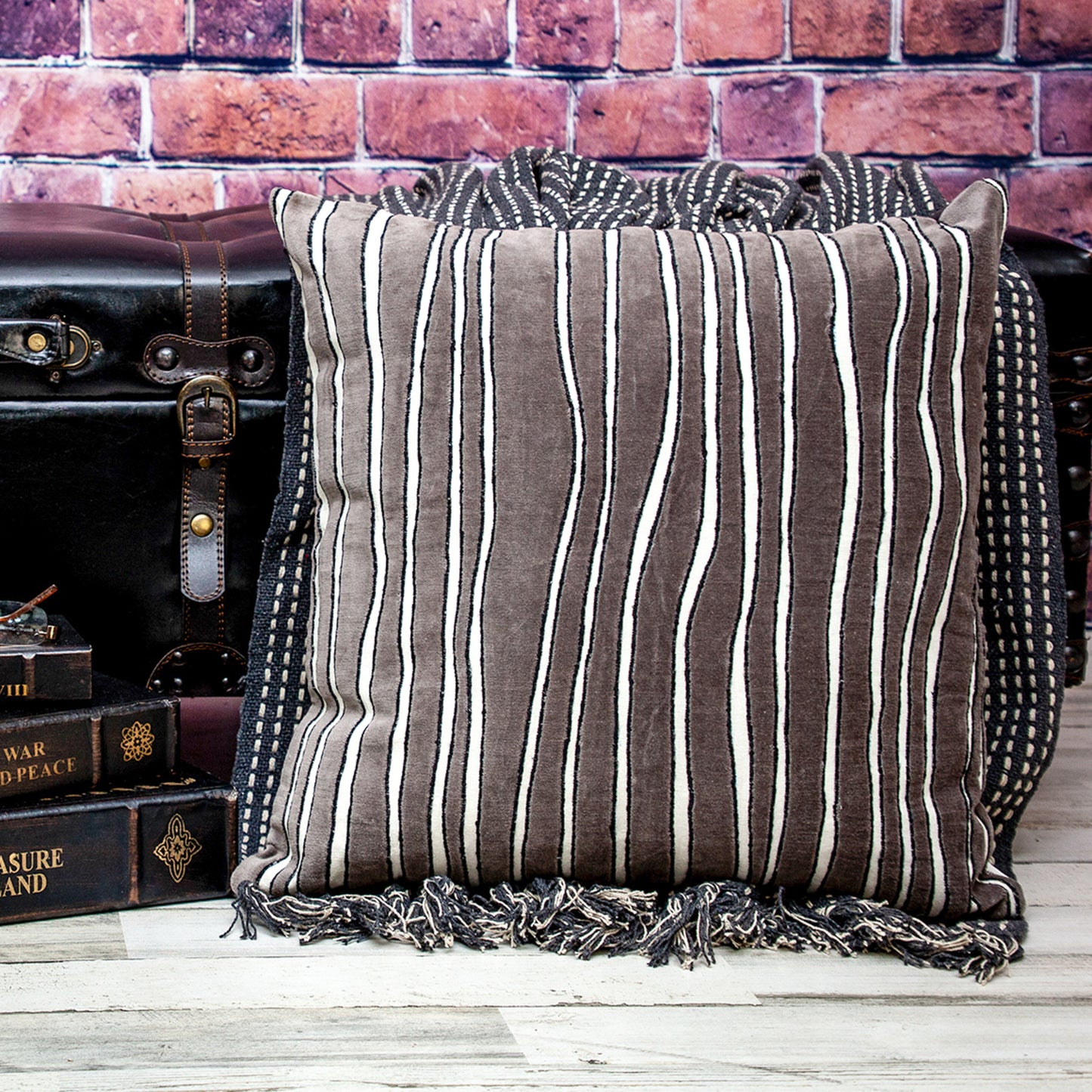 Pilan Gray Throw Pillow
