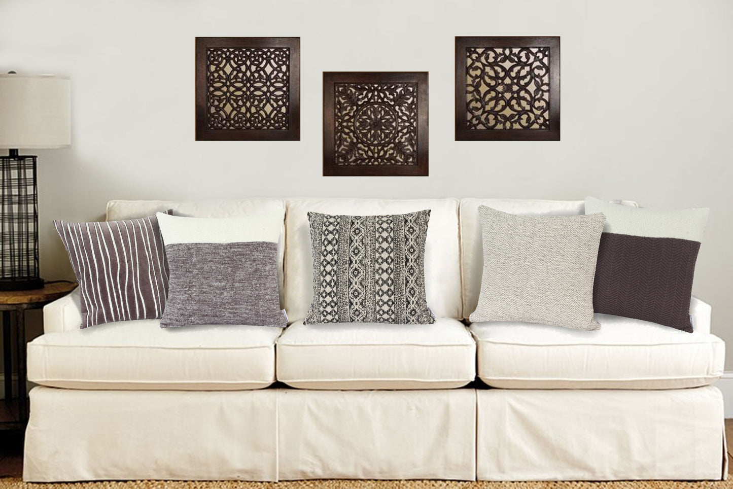 Pilan Gray Throw Pillow
