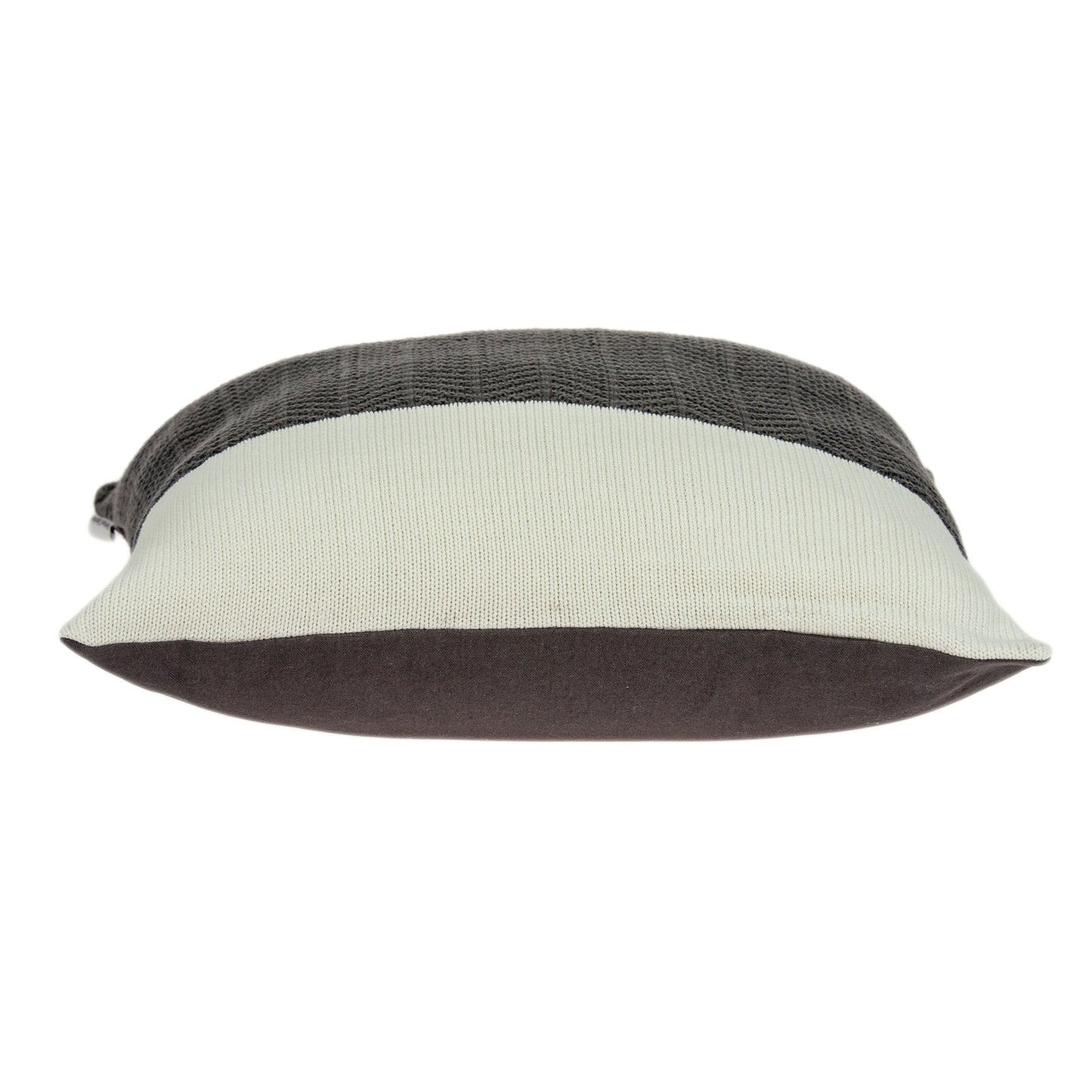 20" X 20" Gray 100% Cotton Zippered Pillow