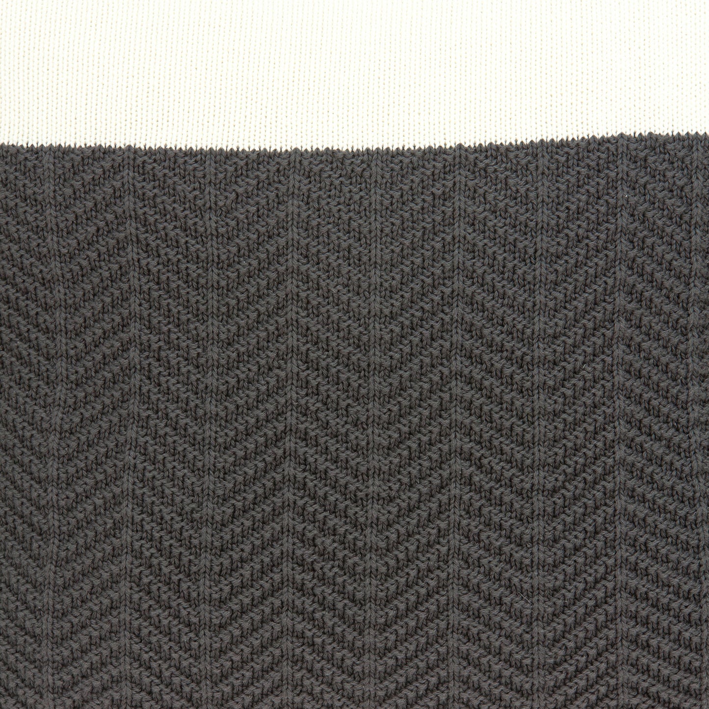 20" X 20" Gray 100% Cotton Zippered Pillow