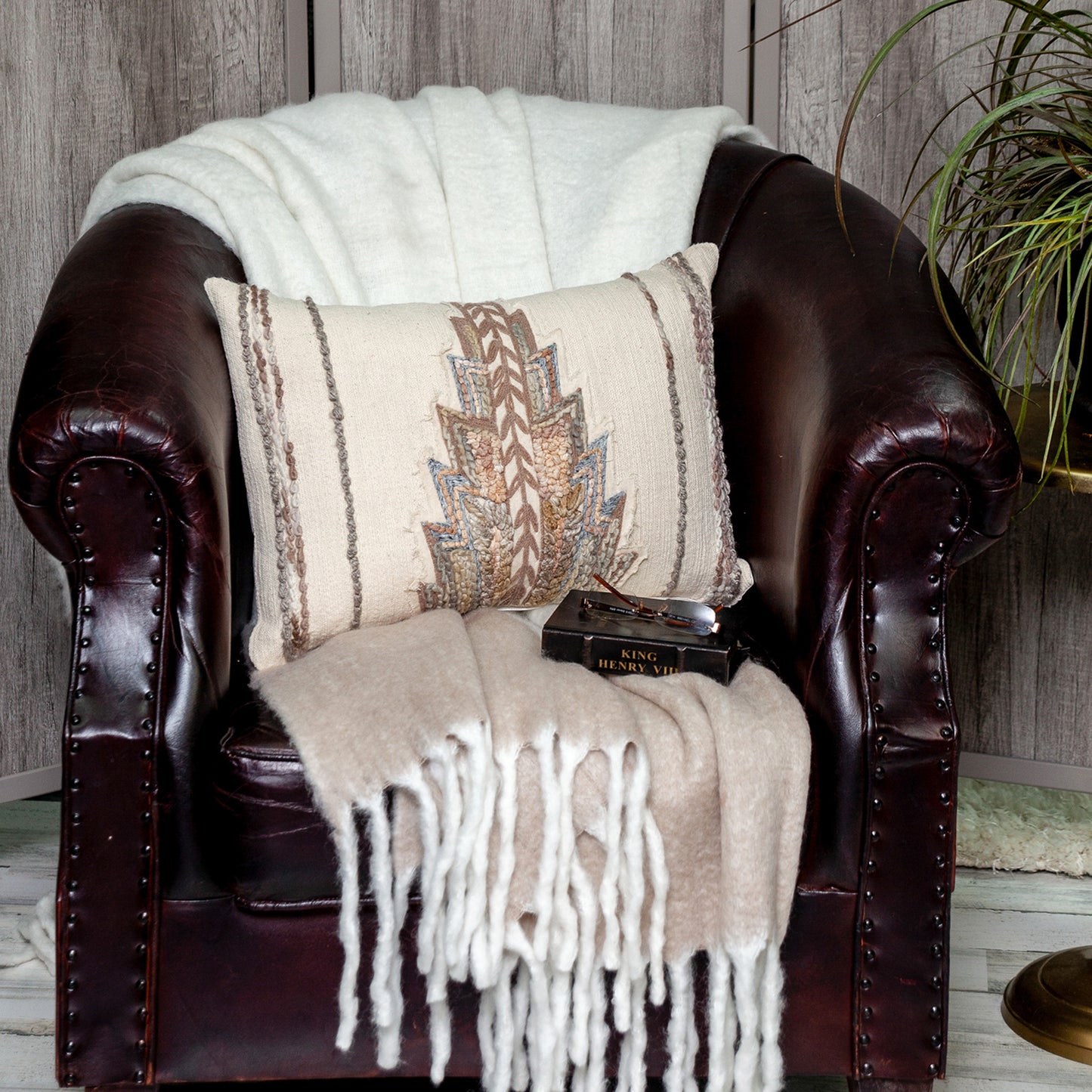 Langa Accent Beige Pillow Cover With Poly Insert