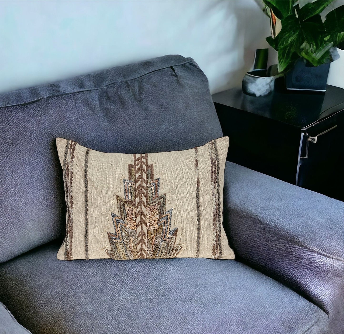Langa Accent Beige Pillow Cover With Poly Insert