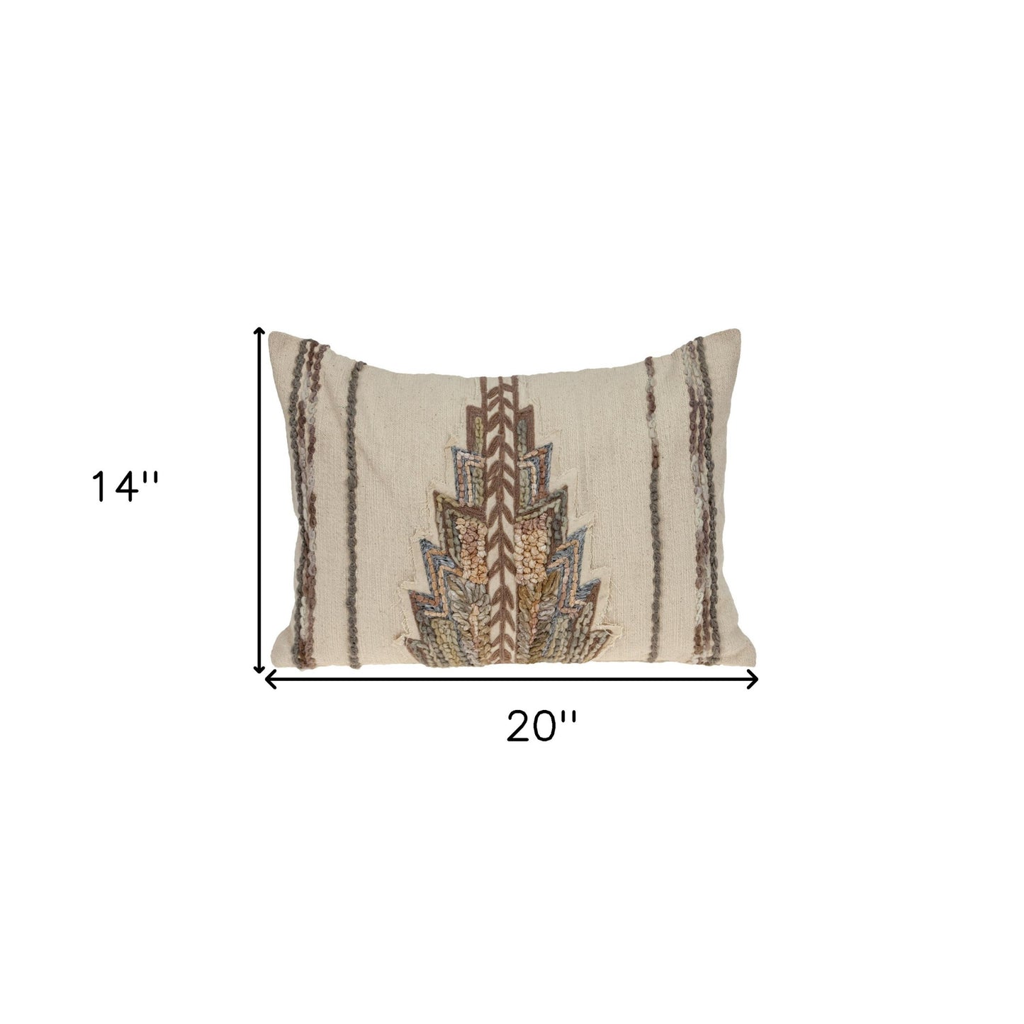 Langa Accent Beige Pillow Cover With Poly Insert