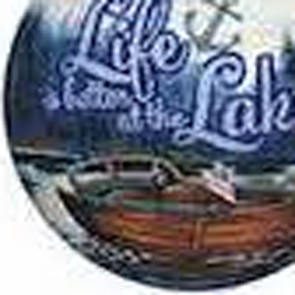 Scenic Life is Better at the Lake Hand Painted Mouth Blown Glass Ornament