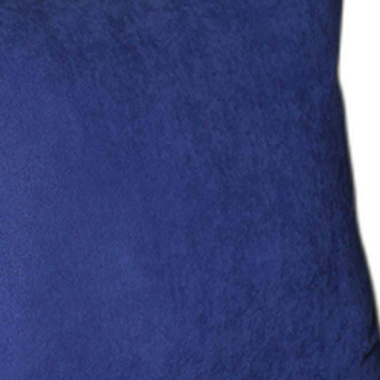 Set Of Two 18" X 18" Navy Blue Polyester Zippered Pillow Cover