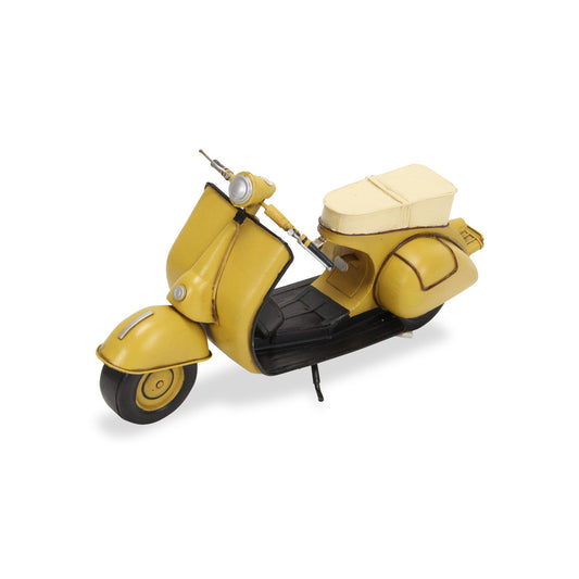 9" Yellow and Black Metal Hand Painted Model Motorcycle