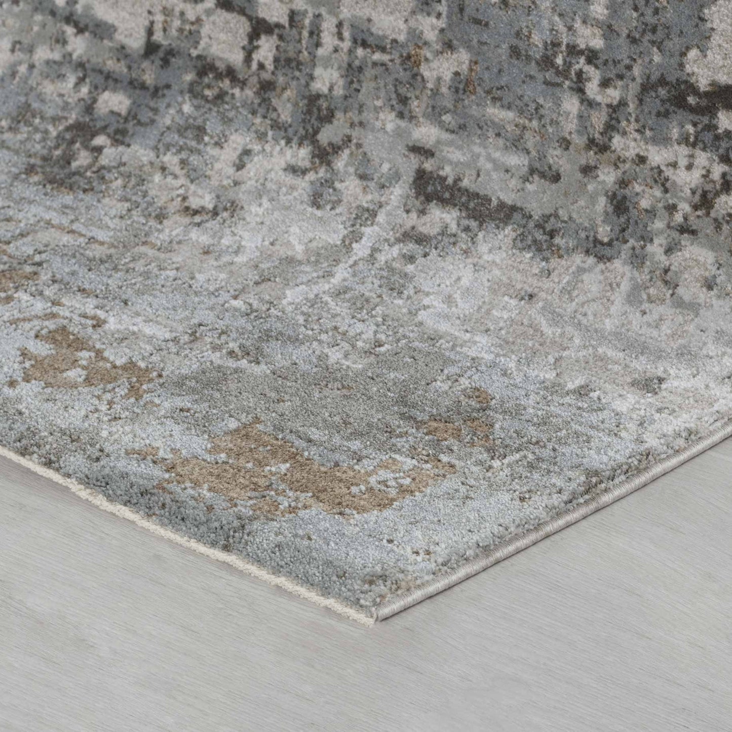 5' X 8' Beige Abstract Power Loom Area Rug