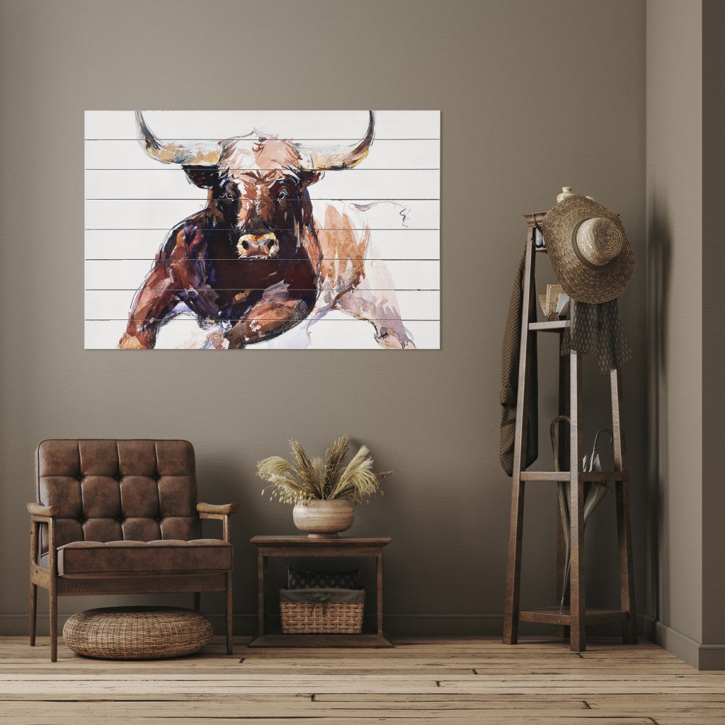 The Bull Wood PlankWall Art