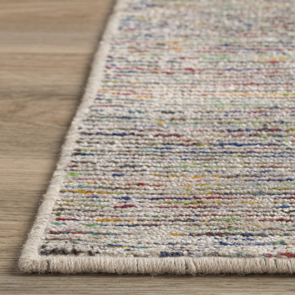 12' X 18' Grey Blue And Yellow Wool Hand Loomed Handmade Area Rug