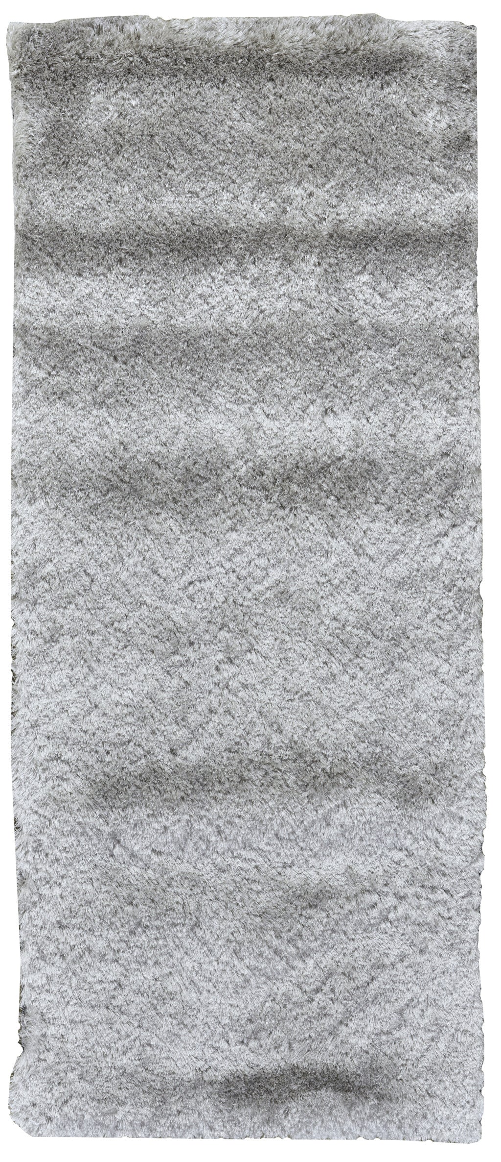 6' Gray Shag Hand Tufted Runner Rug