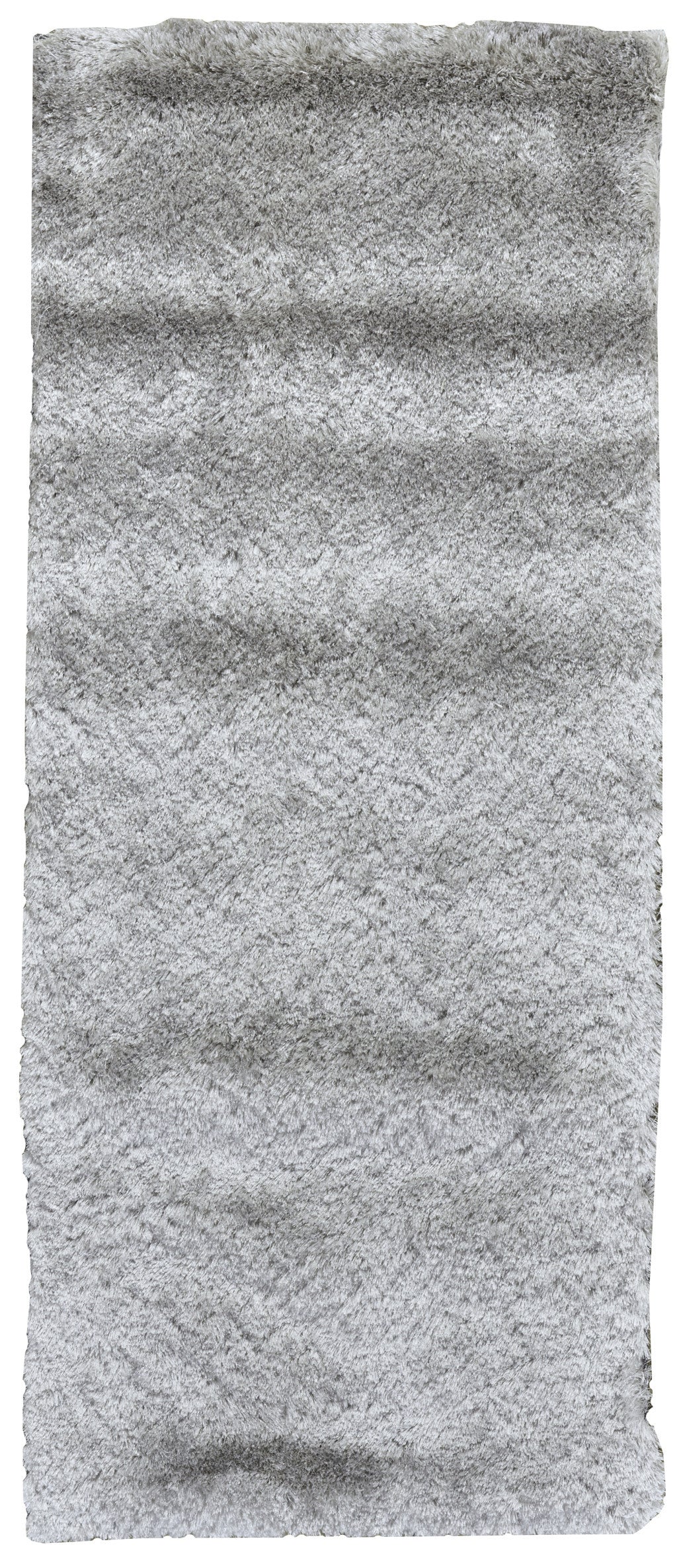 6' Gray Shag Hand Tufted Runner Rug