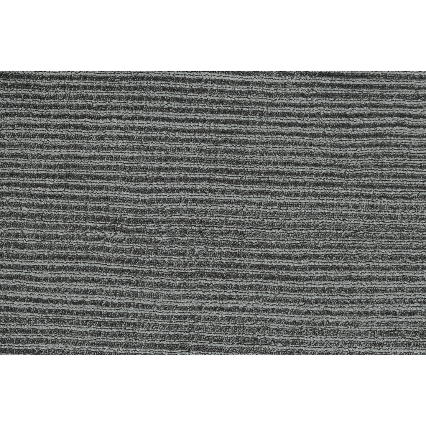 10' Gray and Black Hand Woven Runner Rug