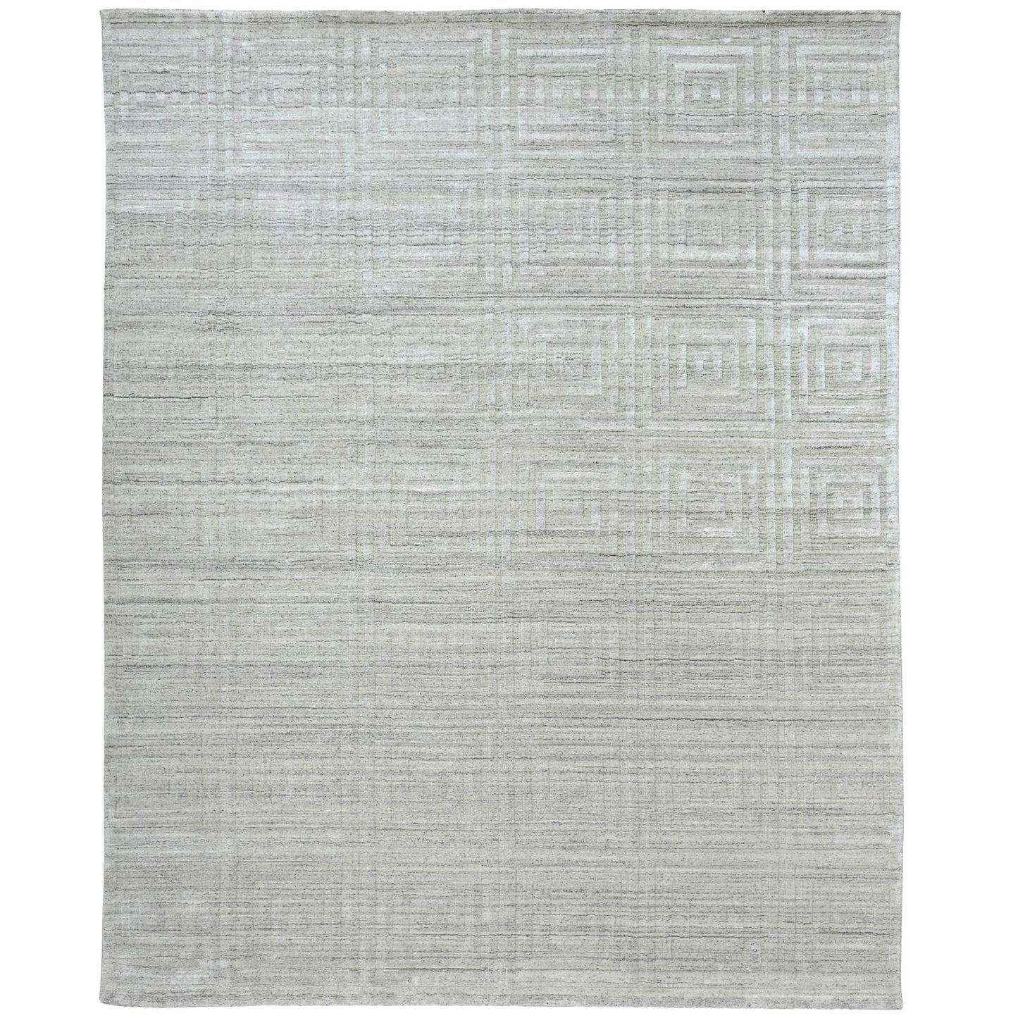 6' x 9' Ivory Geometric Hand Woven Area Rug