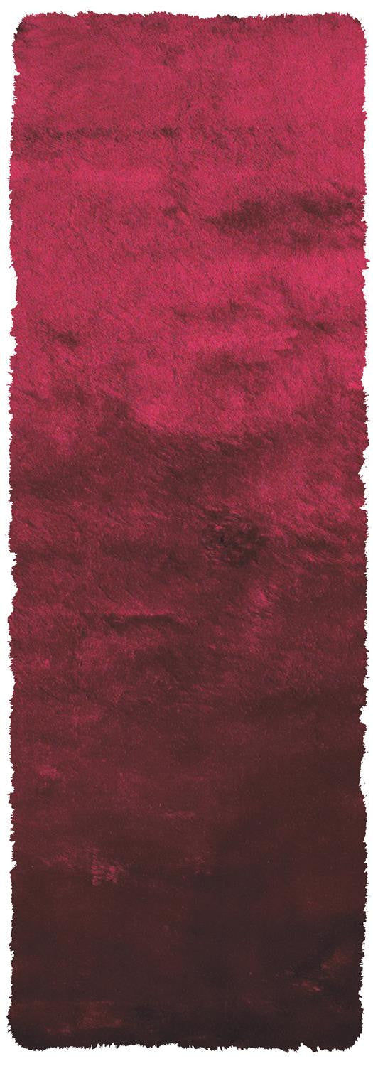 6' Merlot Shag Hand Tufted Runner Rug