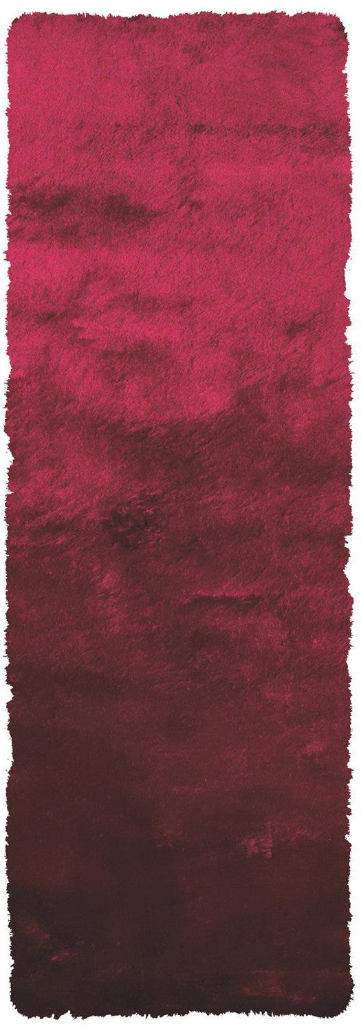 6' Merlot Shag Hand Tufted Runner Rug