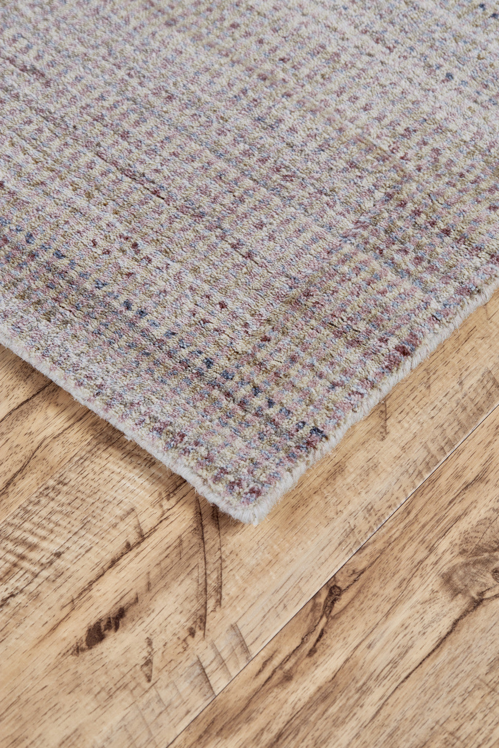 10' X 13' Blue Purple And Tan Ombre Hand Woven Area Rug