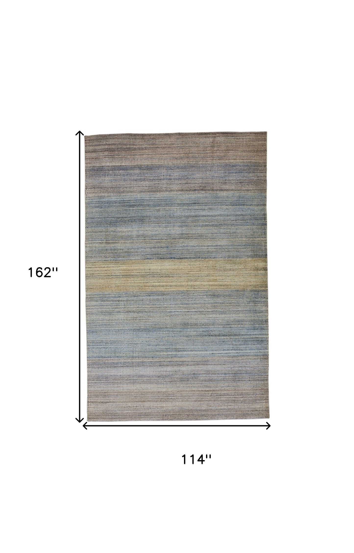 10' X 13' Blue Purple And Tan Ombre Hand Woven Area Rug