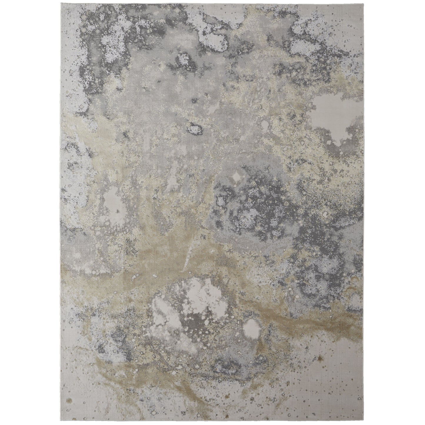 5' x 8' Gray Abstract Area Rug