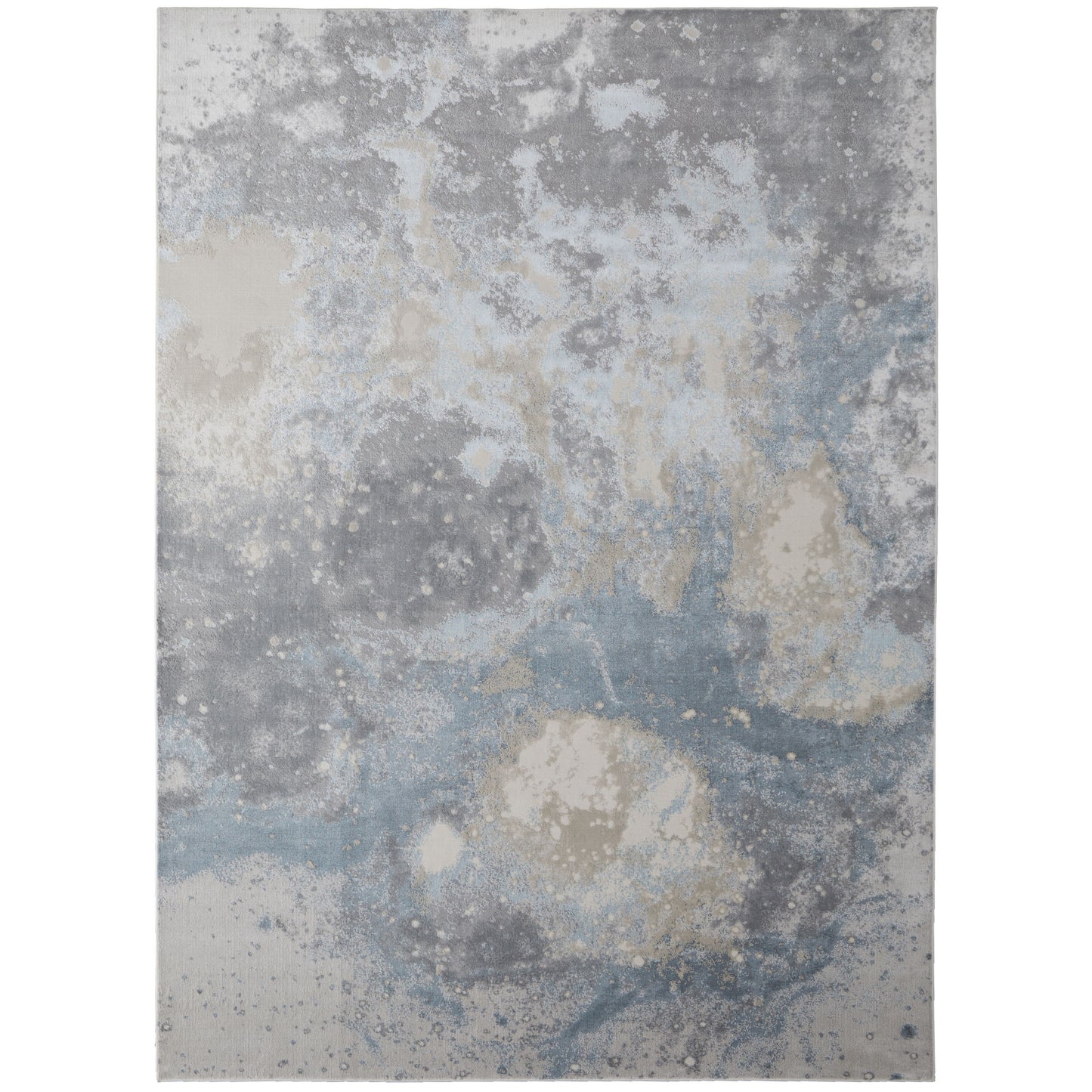 5' x 8' Blue Abstract Area Rug