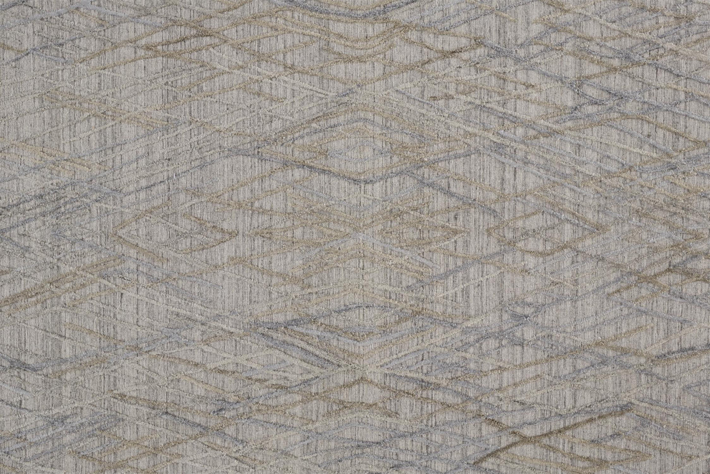 12' X 15' Gray And Blue Abstract Hand Woven Area Rug
