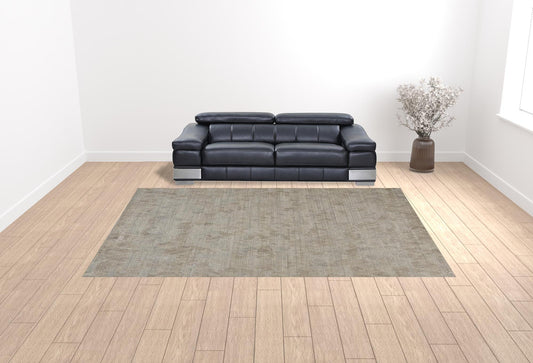 10' X 14' Gray And Taupe Abstract Hand Woven Area Rug