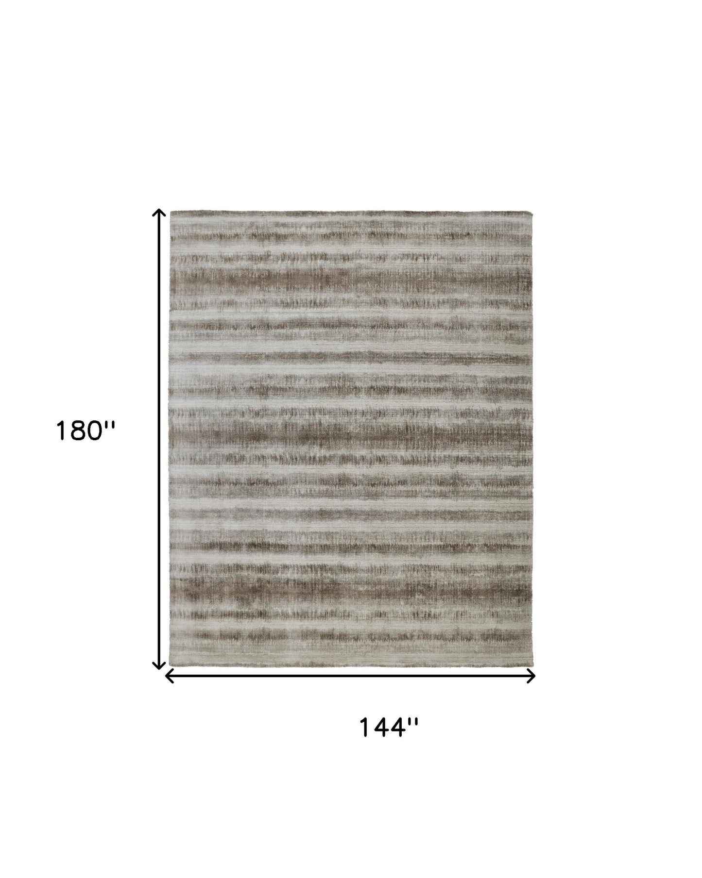 12' X 15' Tan Ivory And Brown Abstract Hand Woven Area Rug