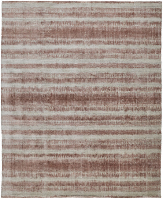 12' X 15' Tan Ivory And Pink Abstract Hand Woven Area Rug