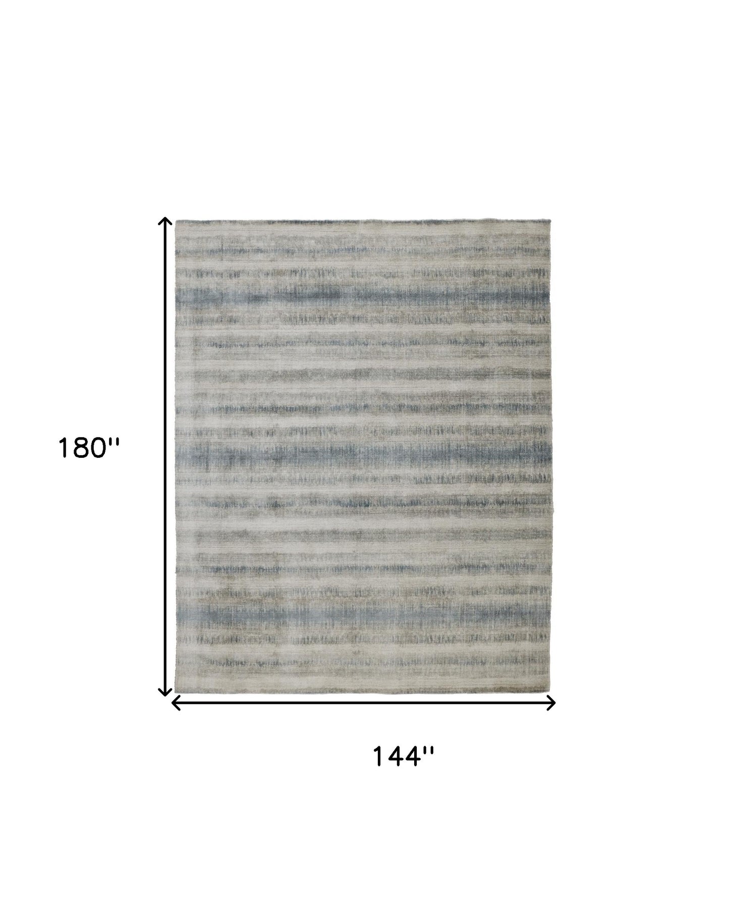 12' X 15' Gray Blue And Green Abstract Hand Woven Area Rug