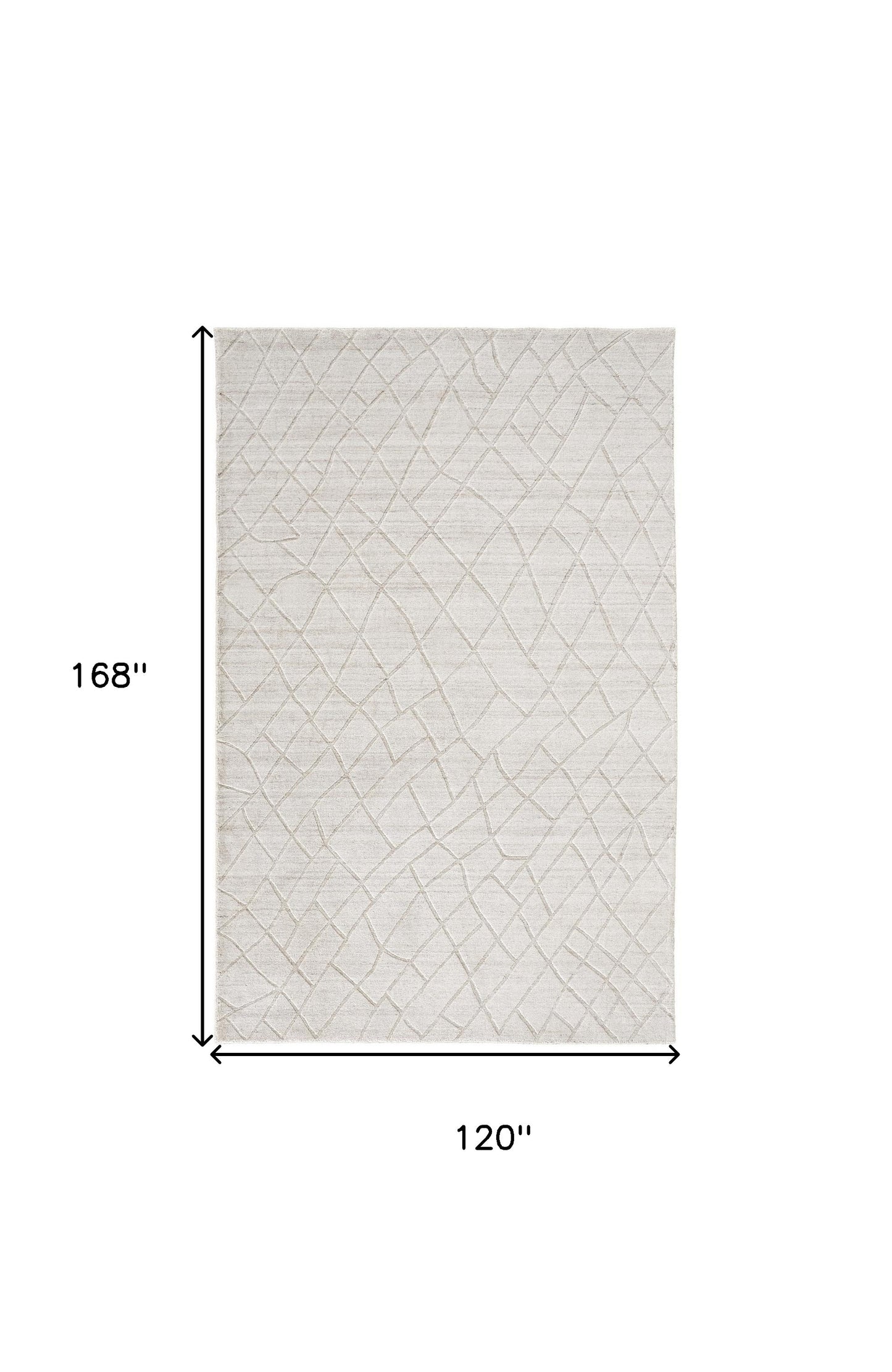10' X 14' Ivory And Gray Striped Hand Woven Area Rug