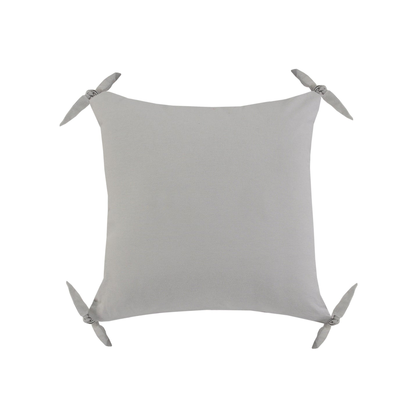 20" X 20" Light Gray 100% Cotton Zippered Pillow