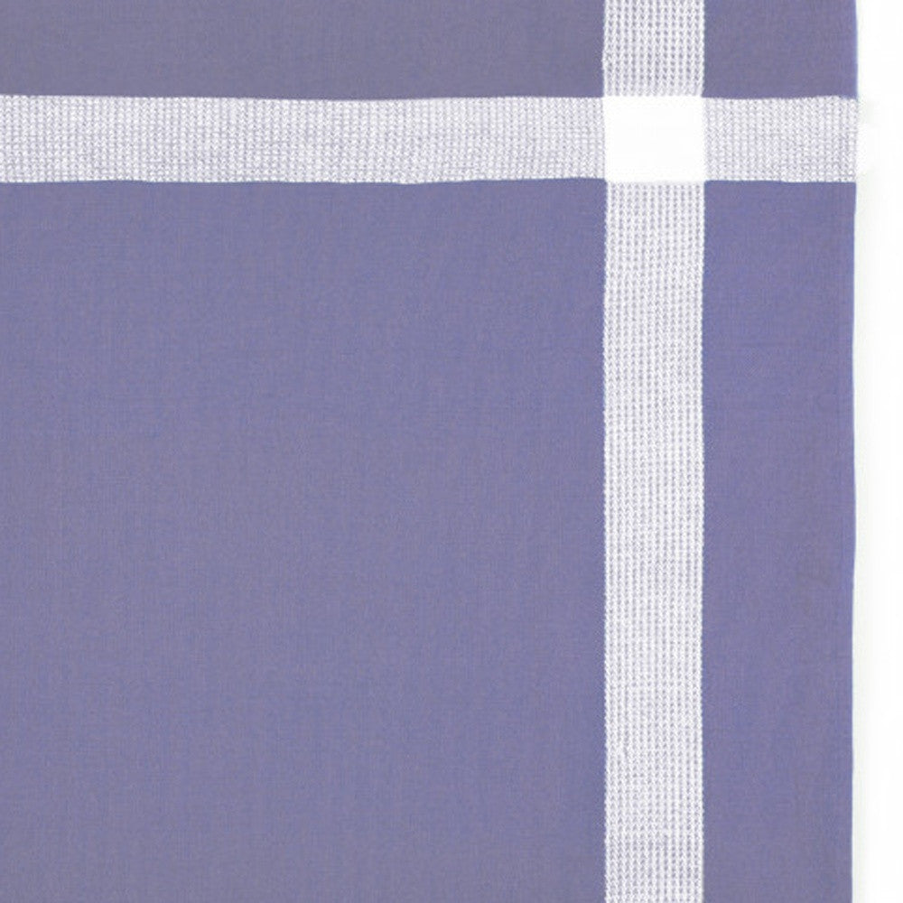 Purple Woven Cotton Checkered Throw Blanket