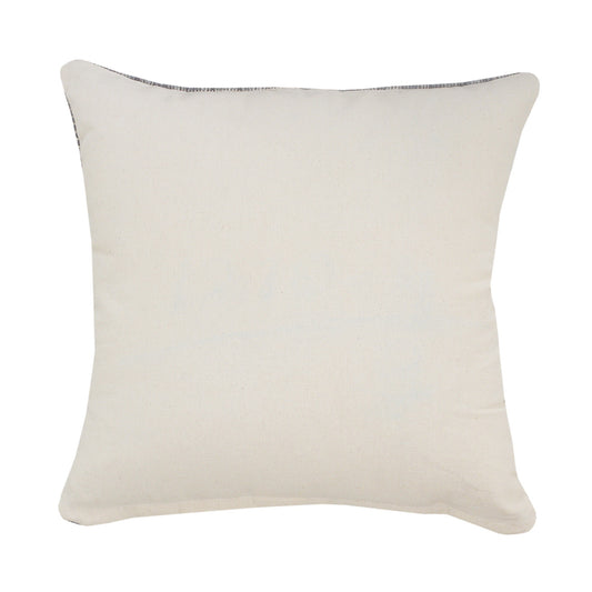 20" X 20" Gray 100% Cotton Geometric Zippered Pillow