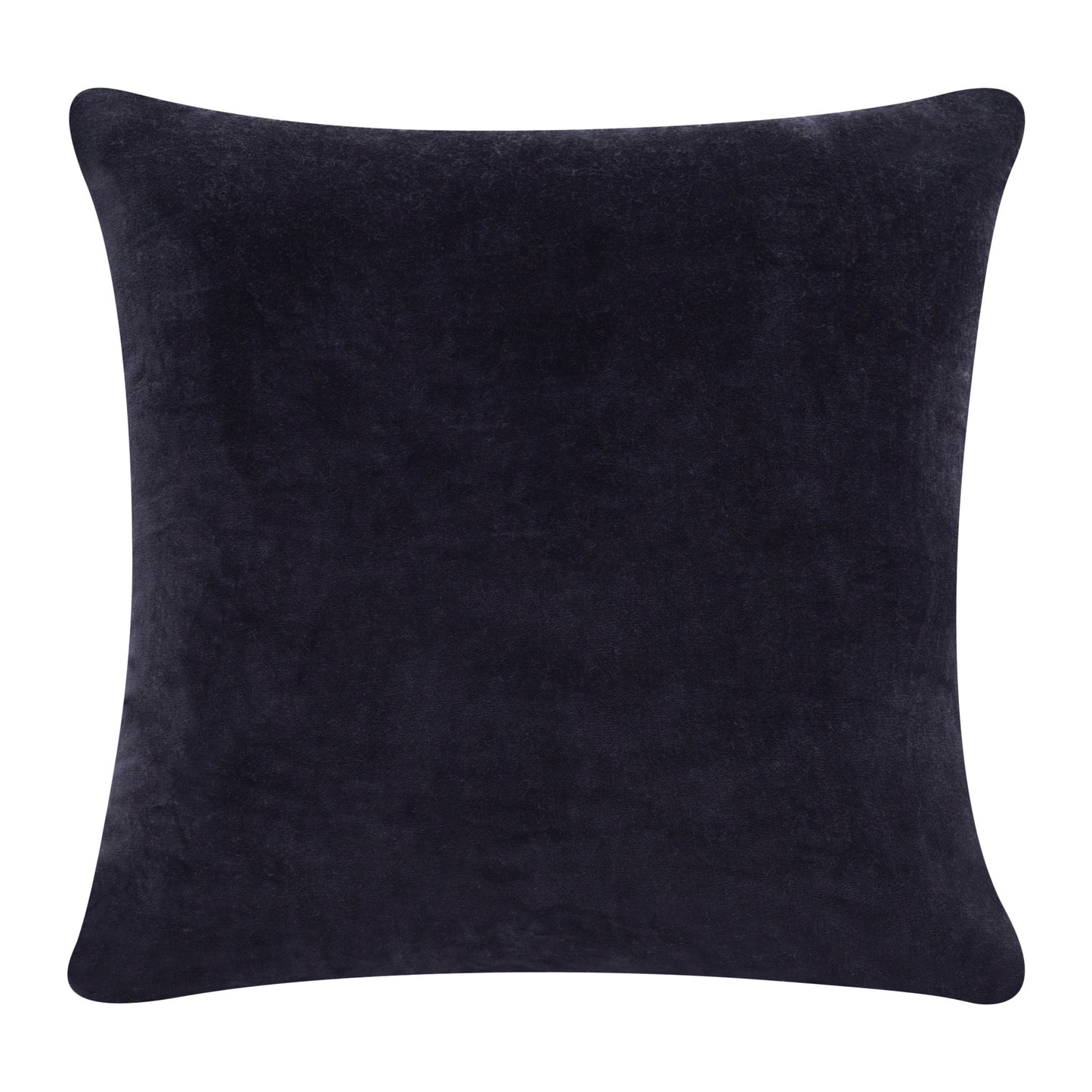 20" X 20" Black 100% Cotton Zippered Pillow