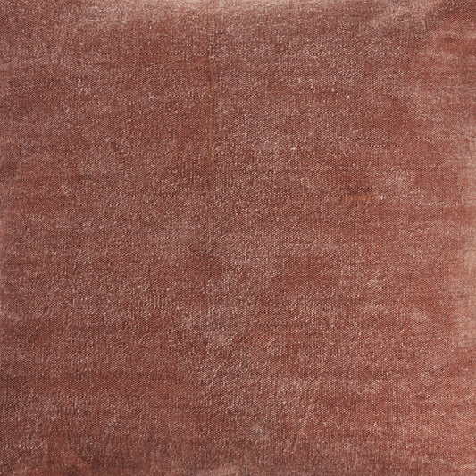 24" X 24" Clay 100% Cotton Zippered Pillow