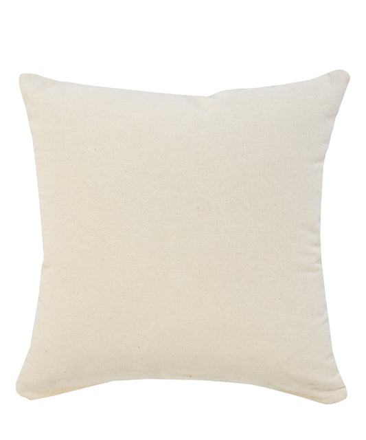 20" X 20" Maroon And Cream 100% Cotton Striped Zippered Pillow