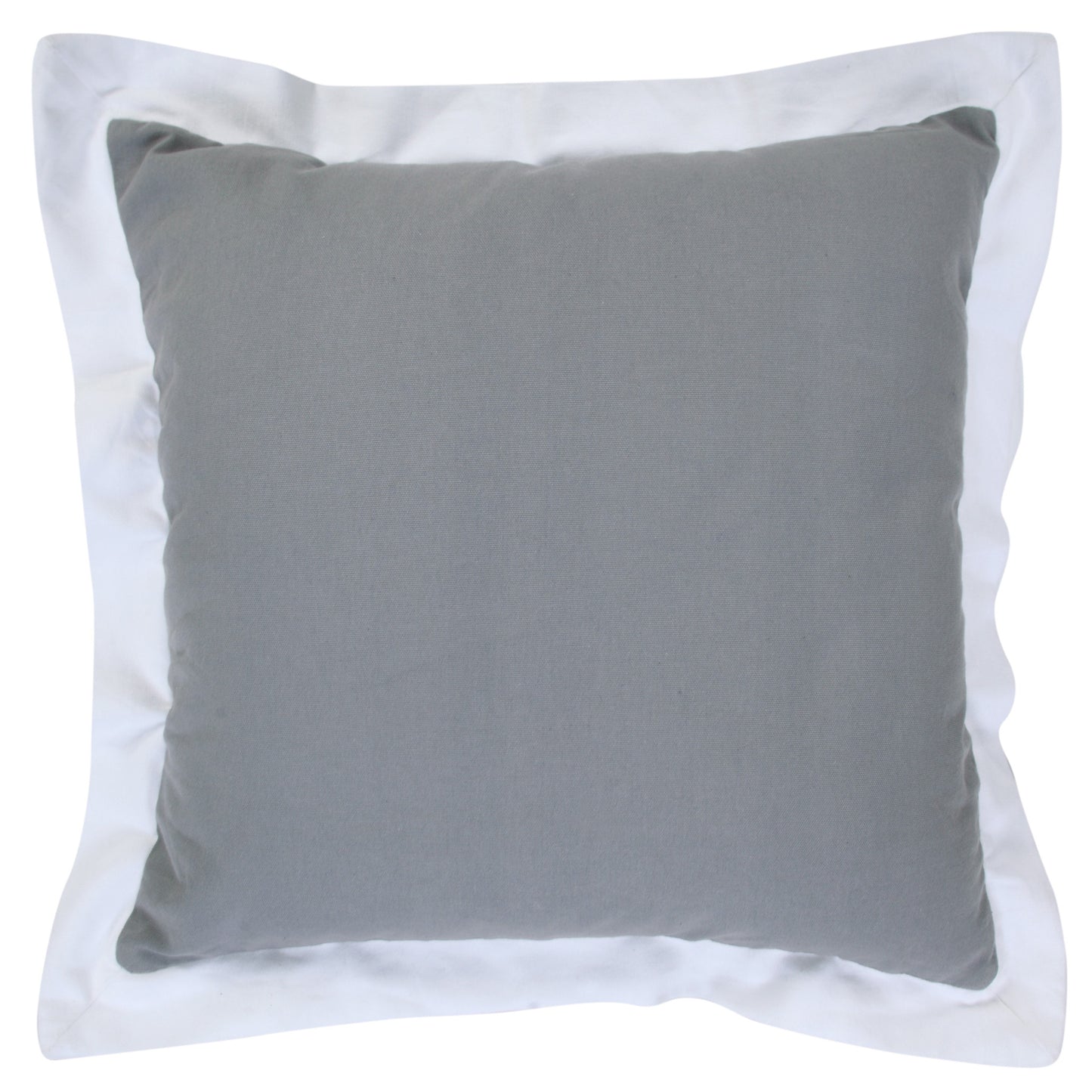 20" X 20" Gray And White 100% Cotton Geometric Zippered Pillow