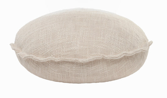 20" X 20" Round Birch Round 100% Cotton Zippered Pillow