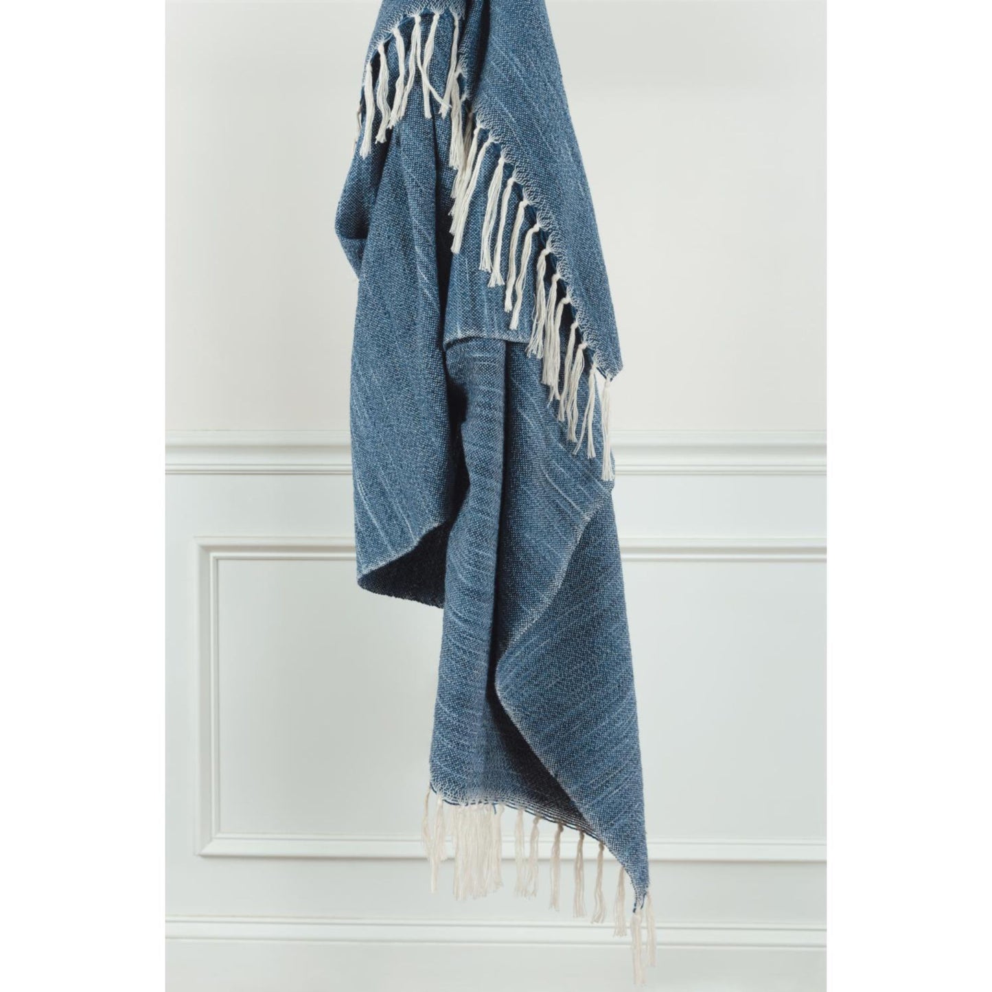 Blue Woven 100% Poly Pet Throw Blanket