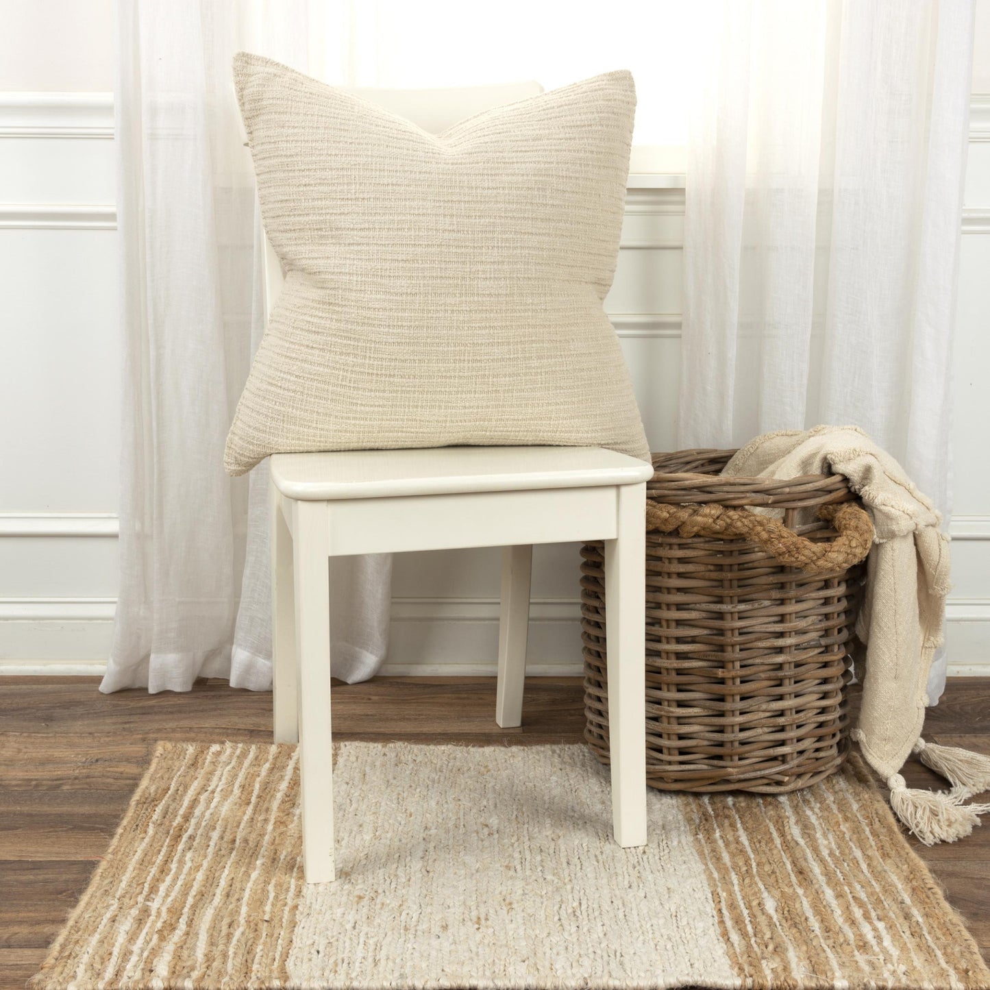 22" Natural Cotton Pillow