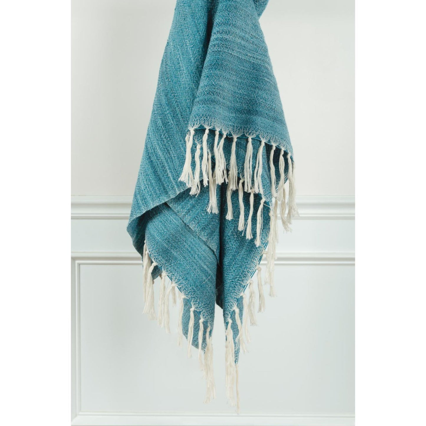 Teal Blue Woven 100% Poly Pet Throw Blanket