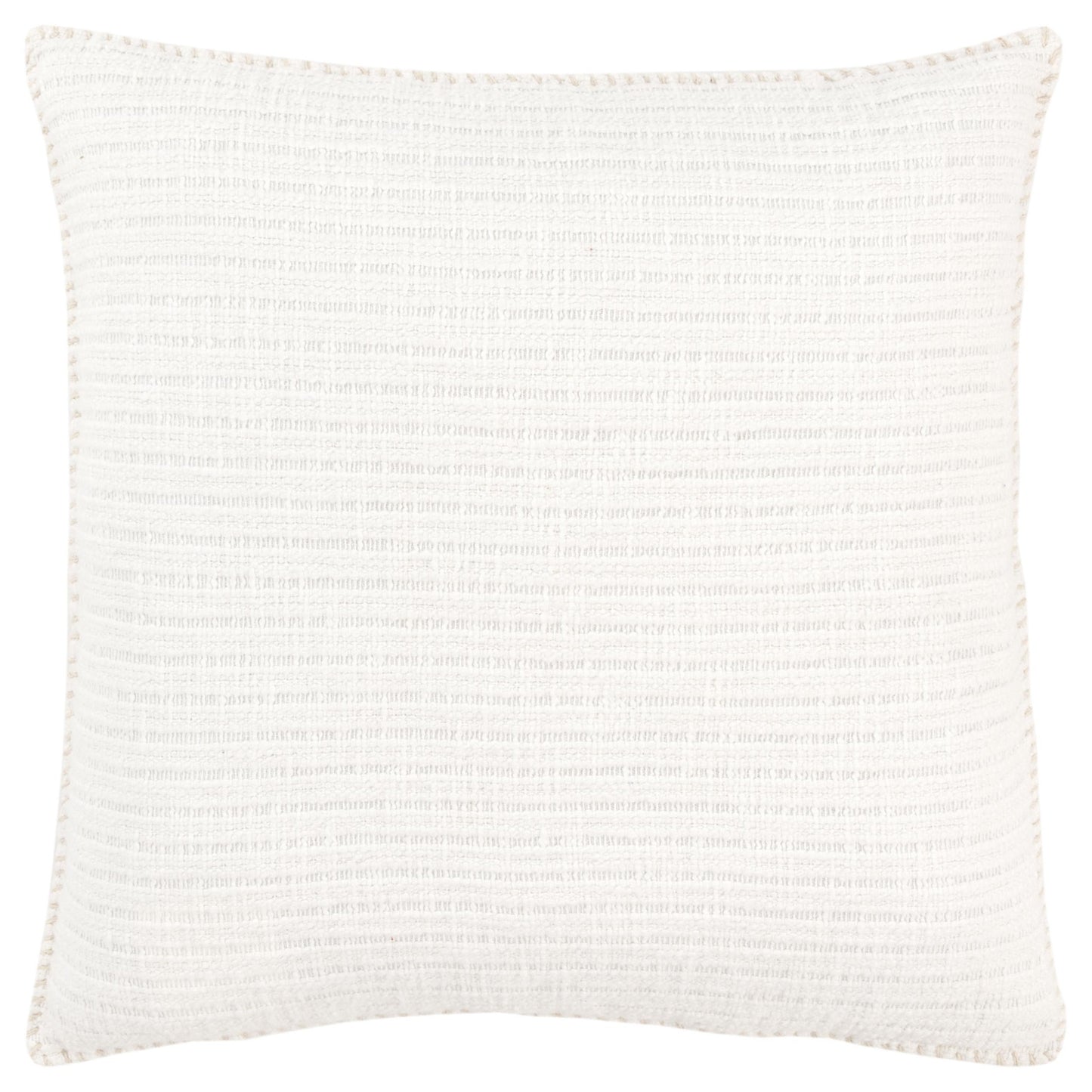 22" White Cotton Pillow