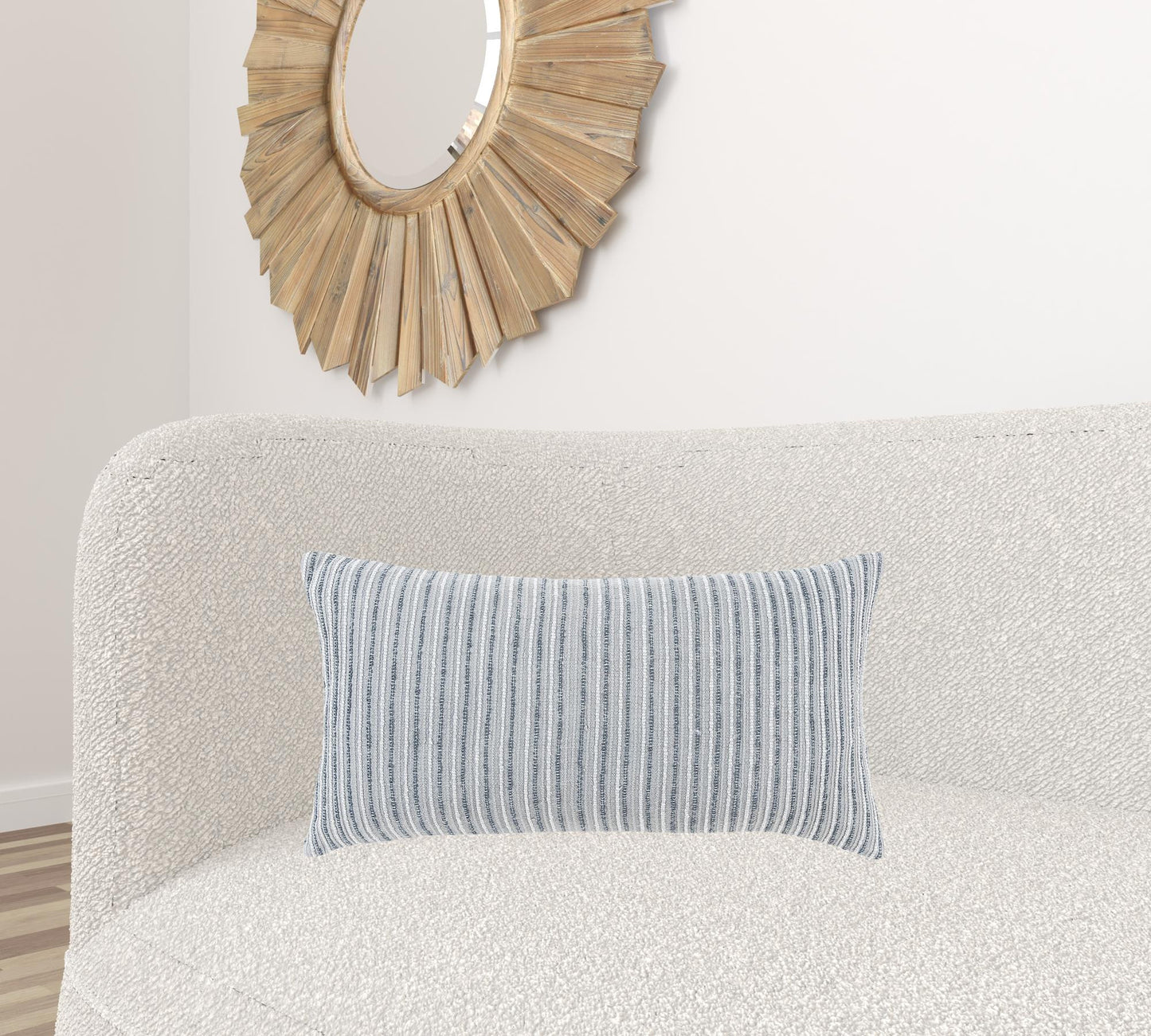 14" X 14" Gray Cotton Blend Pillow
